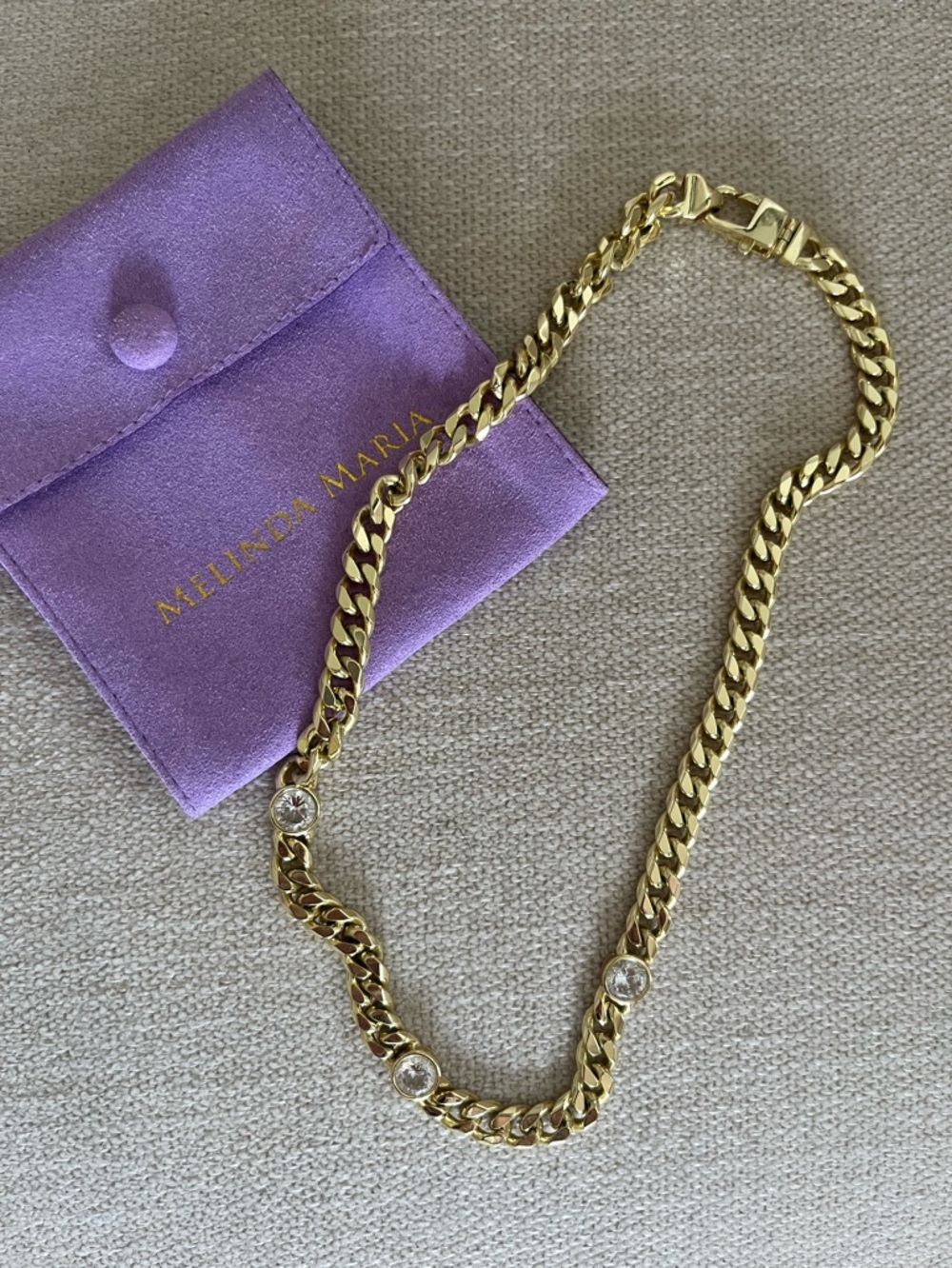 Melinda Maria Julian Triple Diamond 16” Necklace - Picture 4 of 4